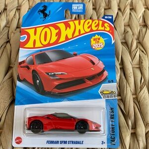Ferrari SF90 Stradale Hot Wheels Diecast Red Car New License 2025 Hotwheels